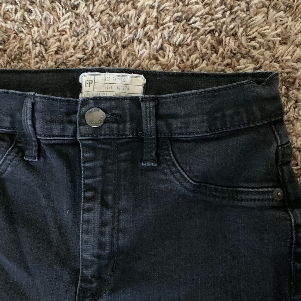 Free people black washed denim